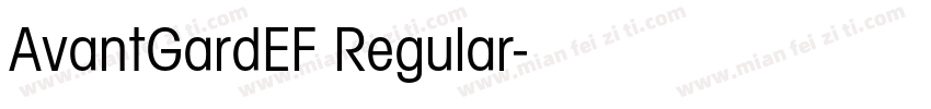 AvantGardEF Regular字体转换